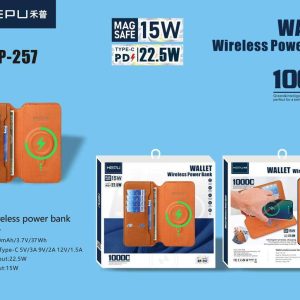 پاوربانک وایرلس اورجینال هیپو power bank Hepu Hp_ 257 گارانتی ۶ماه